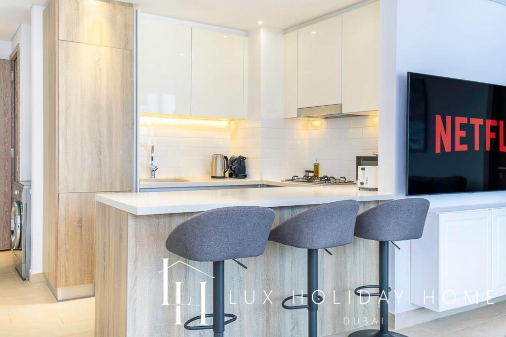 Lux Contemporary Suite With Full Marina View 6 ドバイ エクステリア 写真