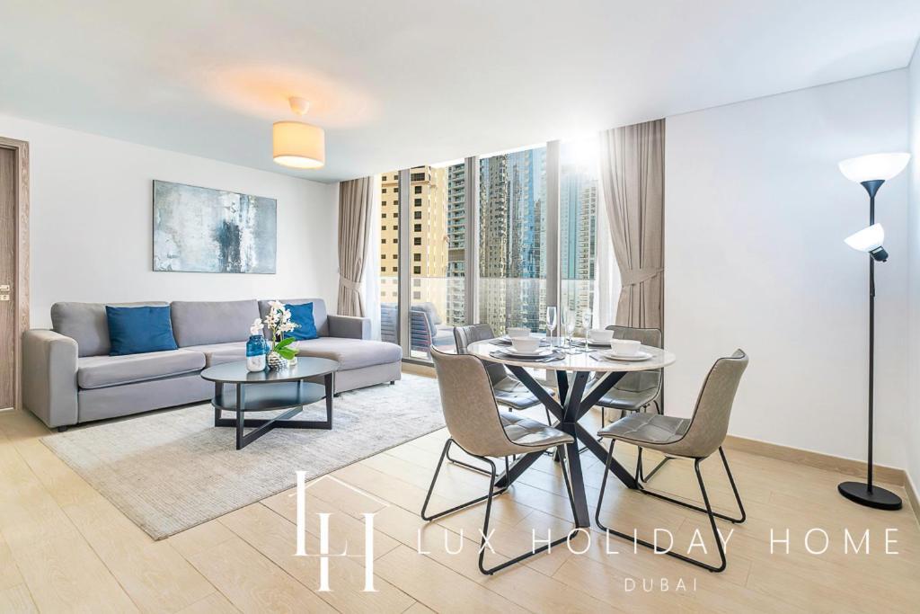 Lux Contemporary Suite With Full Marina View 6 ドバイ エクステリア 写真