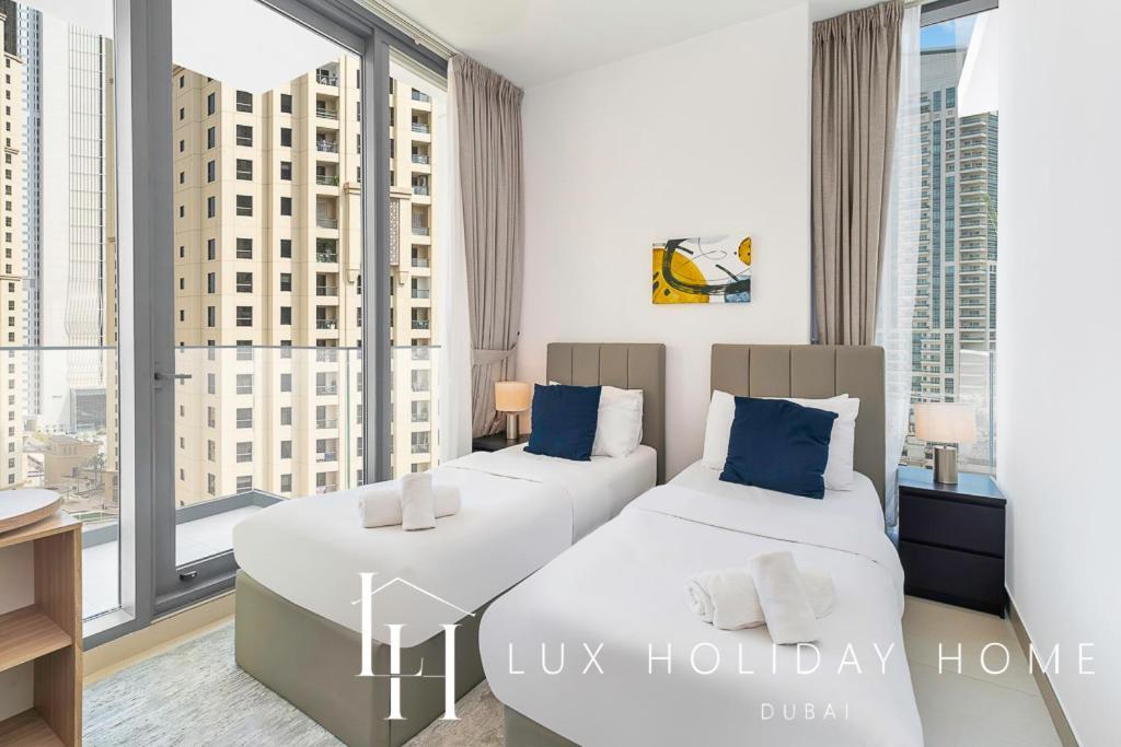 Lux Contemporary Suite With Full Marina View 6 ドバイ エクステリア 写真